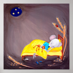 Affiches Sweet Dreams   Cute Little Mouse Nursery