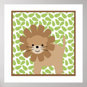 Affiches Sweet Safari Petit Lion Pépinière Mur Art