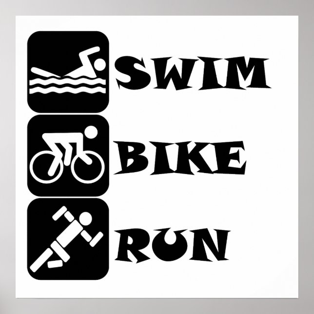 Affiches Swim Bike (Devant)