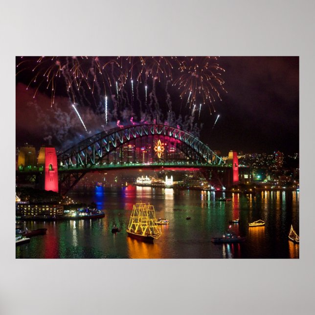 Affiches Sydney New Years Eve Fireworks Imprimer (Devant)