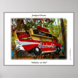 Affiches SYMBOLE 57 Chevy Belair Fabuleux Cinquante Junkyar