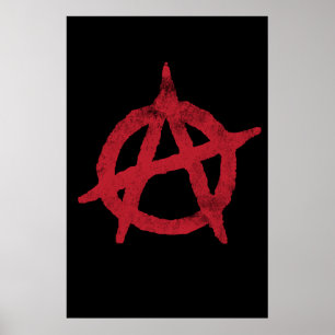 Affiches symbole anarchique 'cercle a'