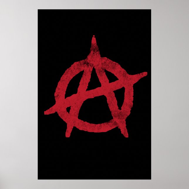 Affiches symbole anarchique 'cercle a' (Devant)