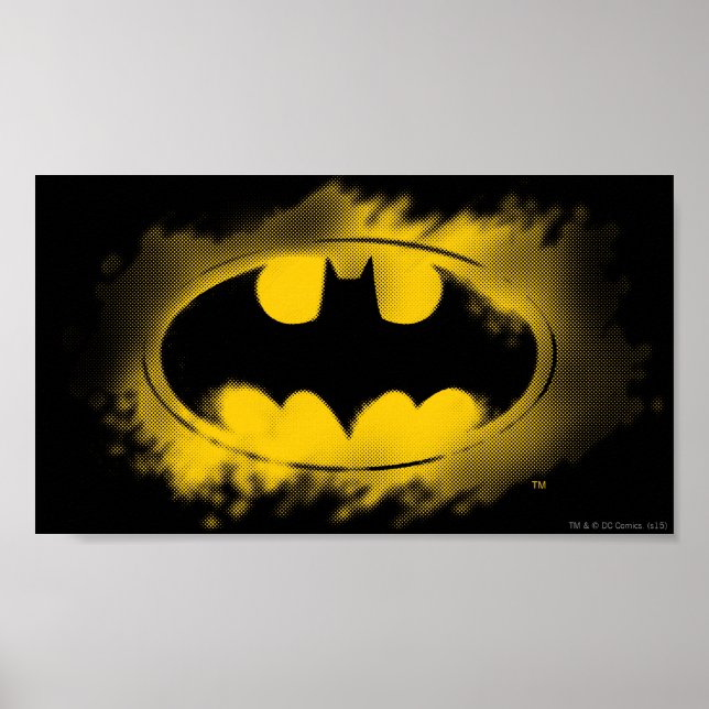 Affiches Symbole Batman | Logo noir et jaune (Devant)
