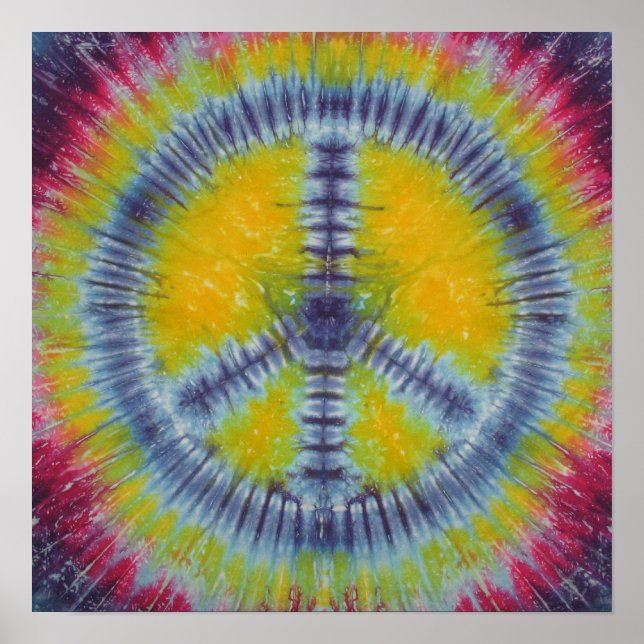 Affiches SYMBOLE Bleu DE LA Marine Tie Dye (Devant)