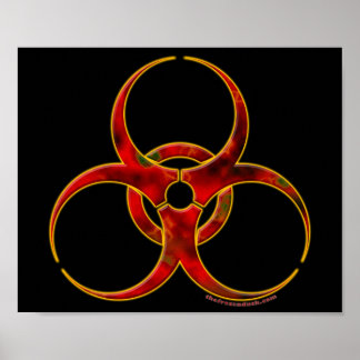 Affiches Symbole d'avertissement de danger biologique