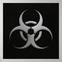 Symbole de danger de la bio industrielle avec effe