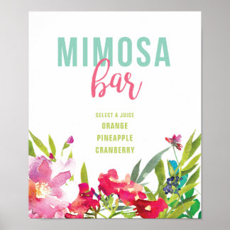 Affiches SYMBOLE DE Fête des mariées Florale Tropicale Mimo