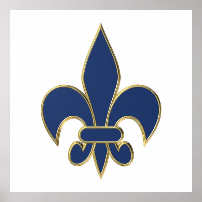 Affiches Symbole de Fleur de Lis (Devant)