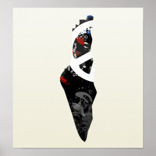 Affiches Symbole de la Paix à la mode palestinienne