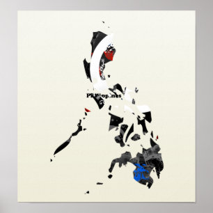 Affiches SYMBOLE DE LA PAIX À LA TÊTE DES Philippines avec