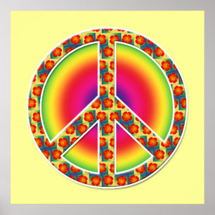 Affiches Symbole de la paix florale