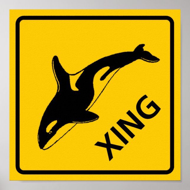 Affiches SYMBOLE DE LA ROUTE DE PASSAGE DE LA baleine (Devant)