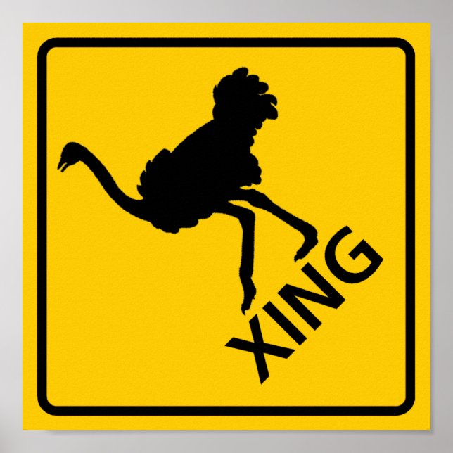 Affiches SYMBOLE DE LA ROUTE D'Ostrich (Devant)