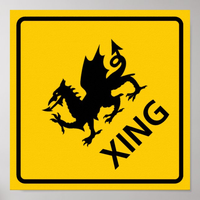 Affiches SYMBOLE DE LA ROUTE DU TRAVERSEMENT DU Dragon (Devant)