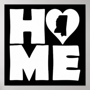 Affiches Symbole de l'affiche de l'État du coeur du Mississ