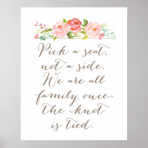 Affiches Symbole de mariage du jardin rose Choisissez Un
