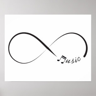 Affiches Symbole de musique infini