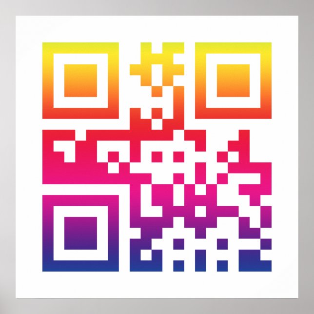 Affiches Symbole ☮ de paix — Code QR (Devant)