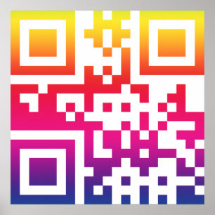 Affiches Symbole ☮ de paix — Code QR