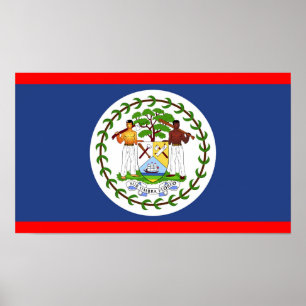 Affiches Symbole de pays de drapeau de Belize