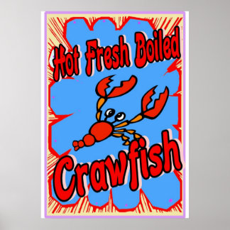 Affiches Symbole d'écrevisse fraîche et chaude