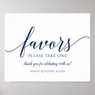 Affiches Symbole des faveurs de mariage "S'il vous plaît pr