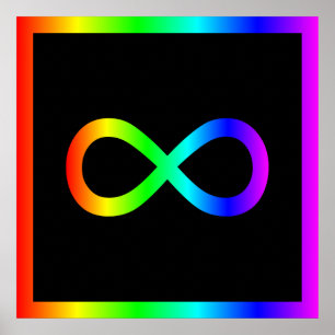 Affiches Symbole d'infini arc-en-ciel