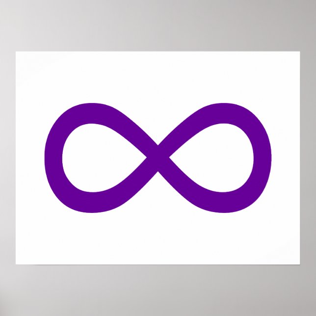 Affiches Symbole d'infini violet (Devant)