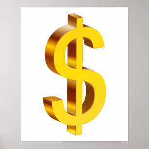 Affiches SYMBOLE Dollar D'Or