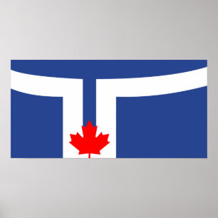 Affiches Symbole du Canada de drapeau de ville de Toronto