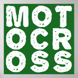 Affiches Symbole géant Motocross Logo Dirt Bike