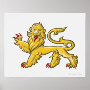 Affiches Symbole héraldique de guardant statant de lion