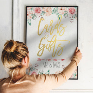 Affiches Symbole Mariage Chic Watercolor Cartes et Cadeaux 