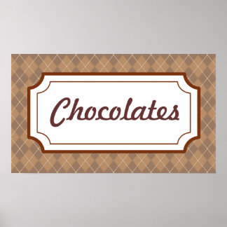 Affiches Symbole rétro Chocolates