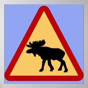 Affiches Symbole routier de l'orignal (Elk)
