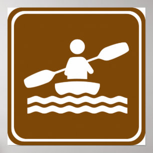 Affiches SYMBOLE ROUTIER Kayak