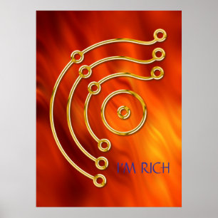 Affiches Symbole RUNA / OR, JE SUIS RICHE