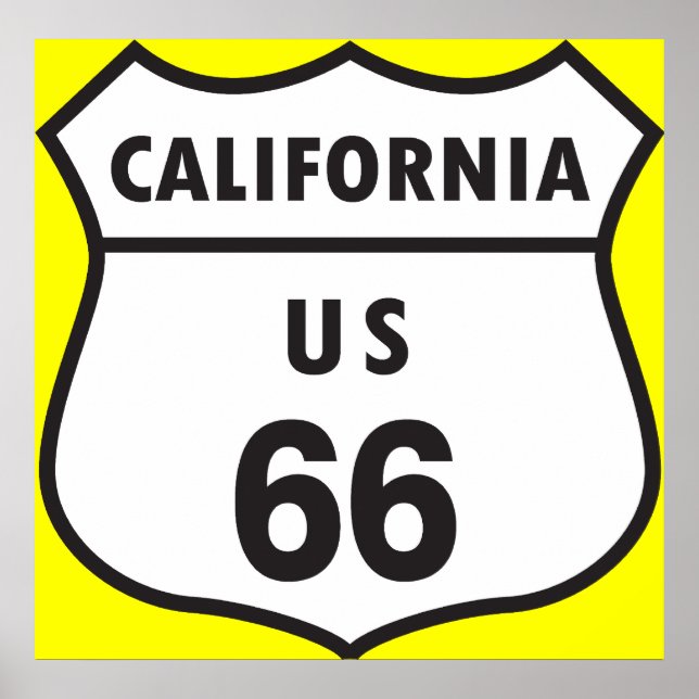 Affiches SYMBOLE US 66 DE Californie (Devant)