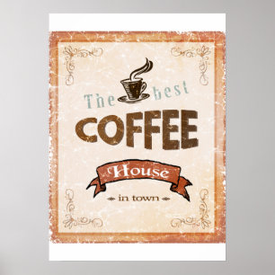 Affiches Symbole vintage Best Coffee