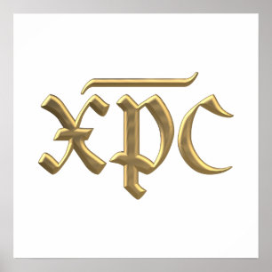 Affiches Symbole XPC "3D" en or