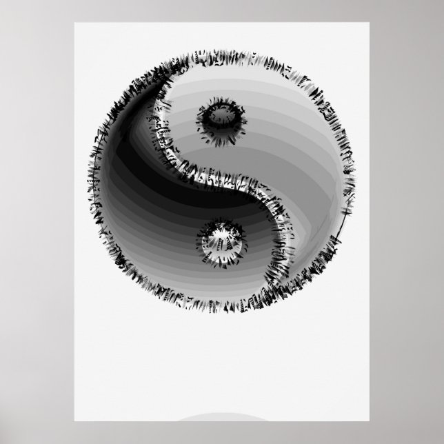 AFFICHES SYMBOLE ZEN YIN-YANG (Devant)