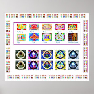 Affiches Symboles du Maître de Guérison Reiki Karuna