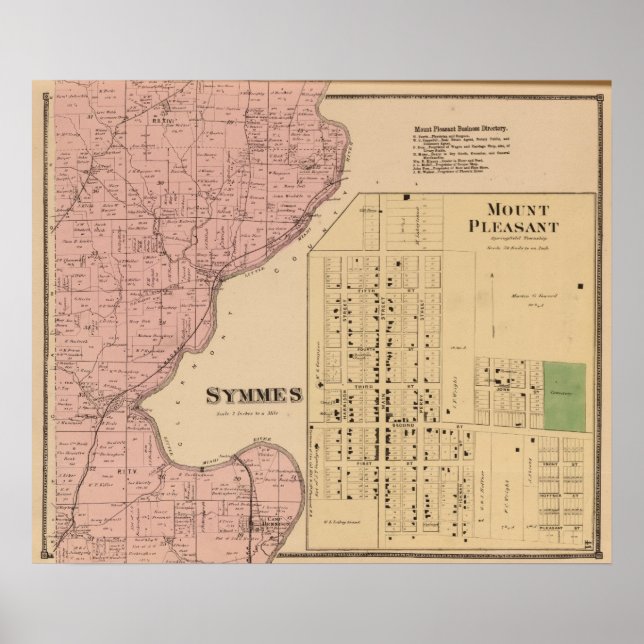 Affiches Symmes Mt Pleasant, Ohio (Devant)