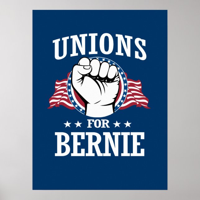 AFFICHES SYNDICATS POUR BERNIE SANDERS (Devant)