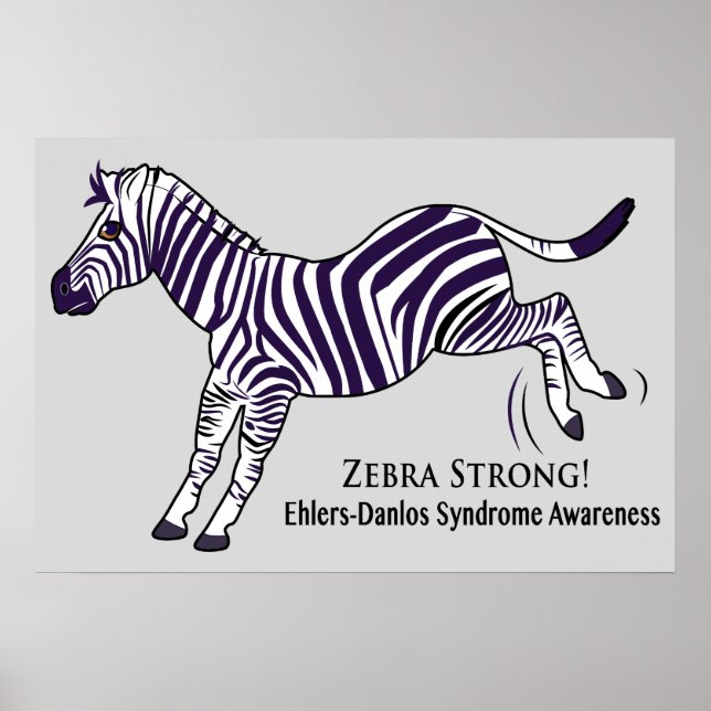 Affiches Syndrome de Zebra Strong Ehlers-Danlos (Devant)
