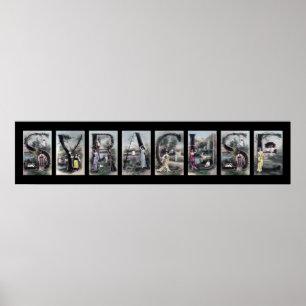 Affiches SYRACUSE Alphabet Vintage Lettre Nom Art