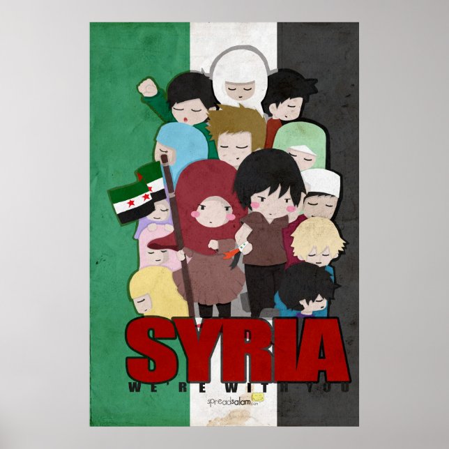 Affiches SYRIE - Nous sommes avec vous (Devant)