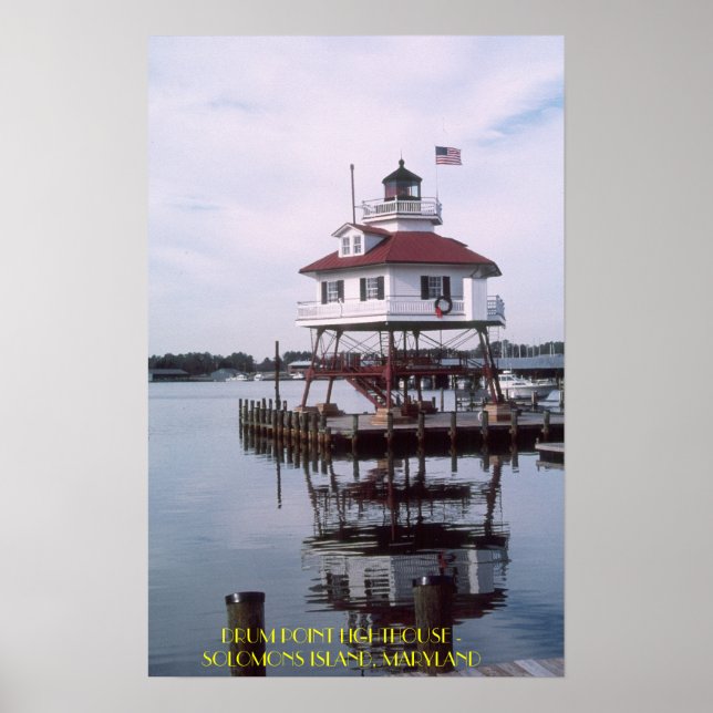 AFFICHES T03001, DRUM POINT LIGHTHOUSE - SOLOMONS ISLAND... (Devant)