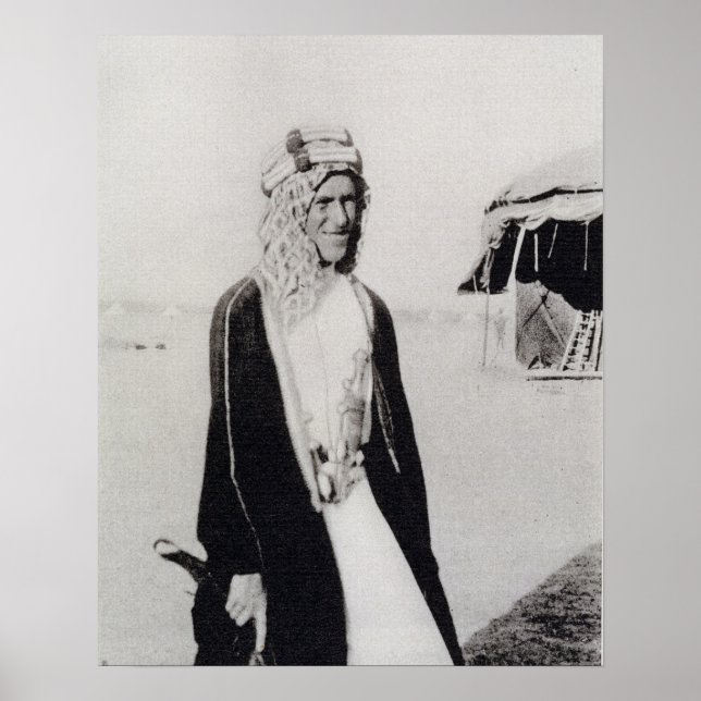 Affiches T. E. Lawrence en tenue arabe (photo : (Devant)